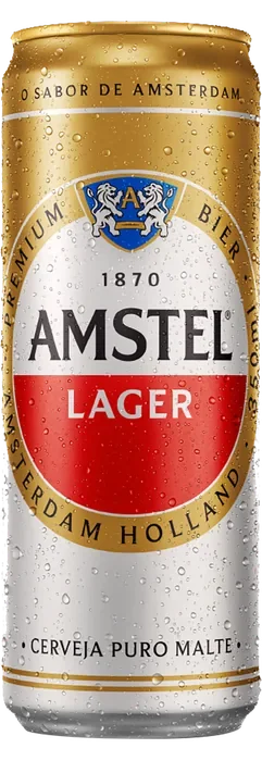 Amstel Lager — Lata 350 ml C/12 — Descartável